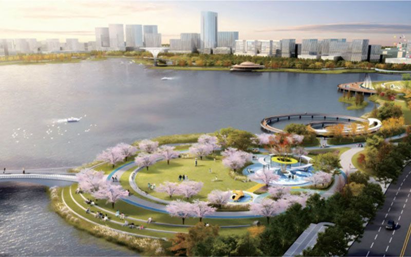 龙港市青龙湖公园景观工程